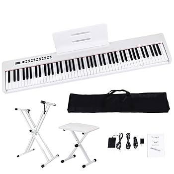 Amazon | Carina 電子ピアノ 88鍵盤 キーボード 充電式